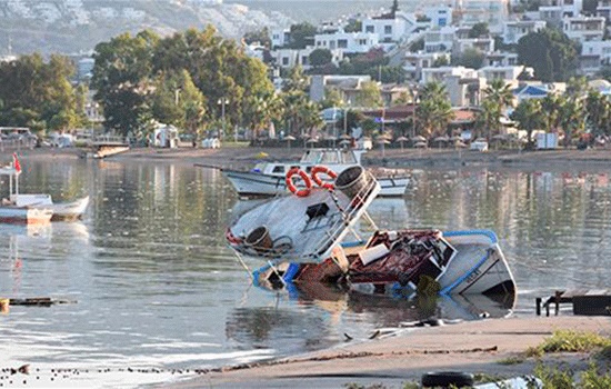 Волна цунами была зарегистрирована на турецком курорте Бодрум после землетрясения в Эгейском море 21 июля
