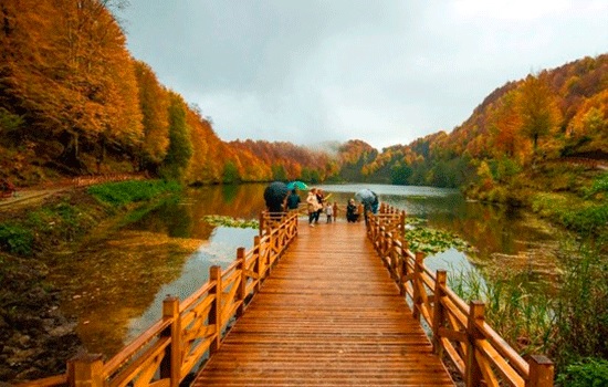 Великолепные цвета осени на озере Улугёл