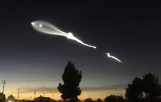 Ракету SpaceX ошибочно приняли за НЛО, что очень напугало калифорнийцев