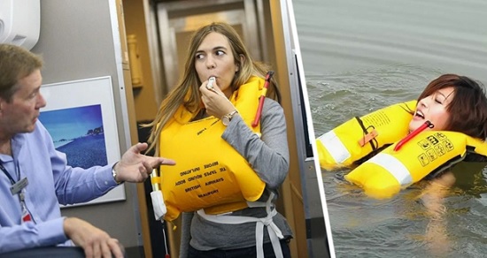 Стюардесса рассказала туристам, когда стоит одевать спасательный жилет