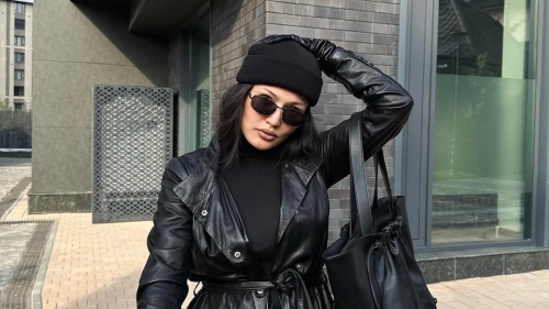 "Черная пантера": Камшат Жолдыбаева в стиле total black впечатлила Сеть
