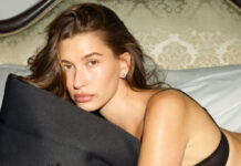 Жена Бибера в стрингах и бюстгальтере снялась на кровати для рекламы