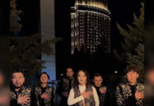 Айгуль Иманбаева и группа «Алатау Серілері» исполнили зажигательный танец