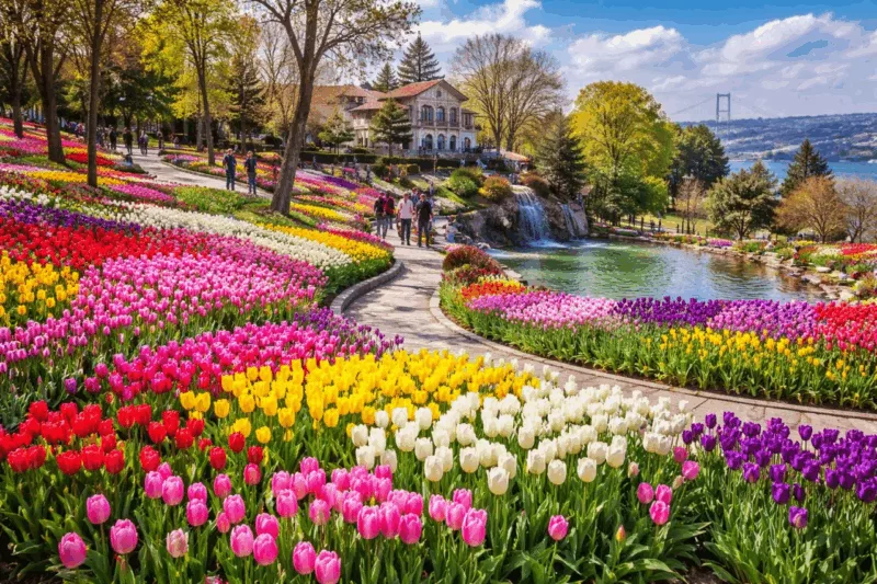 фестиваль тюльпанов в Турции