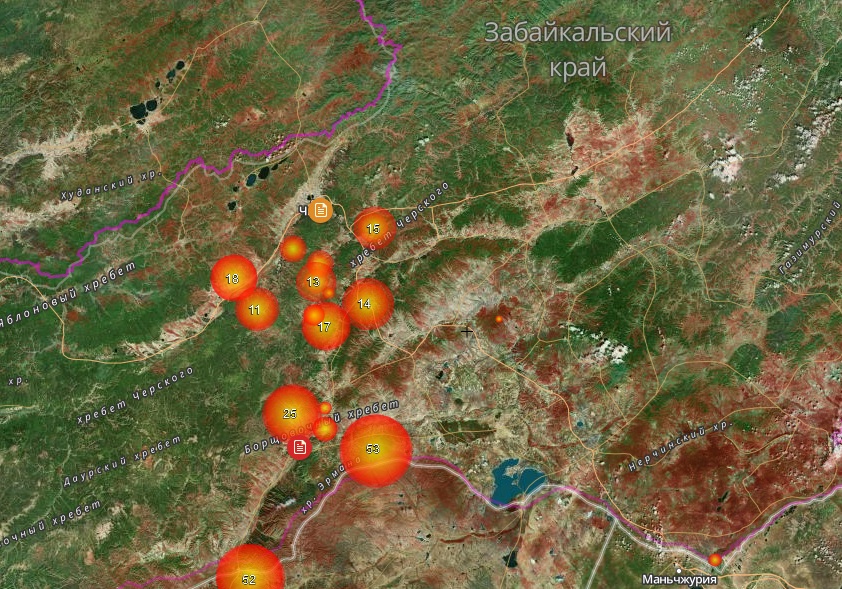 Карта пожаров забайкальского края
