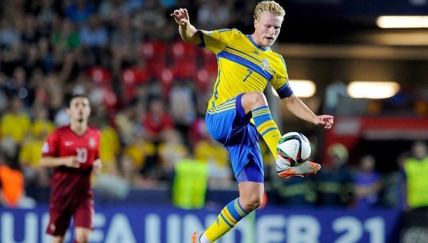 Игрок сборной Швеции по футболу U21 Оскар Хильемарк